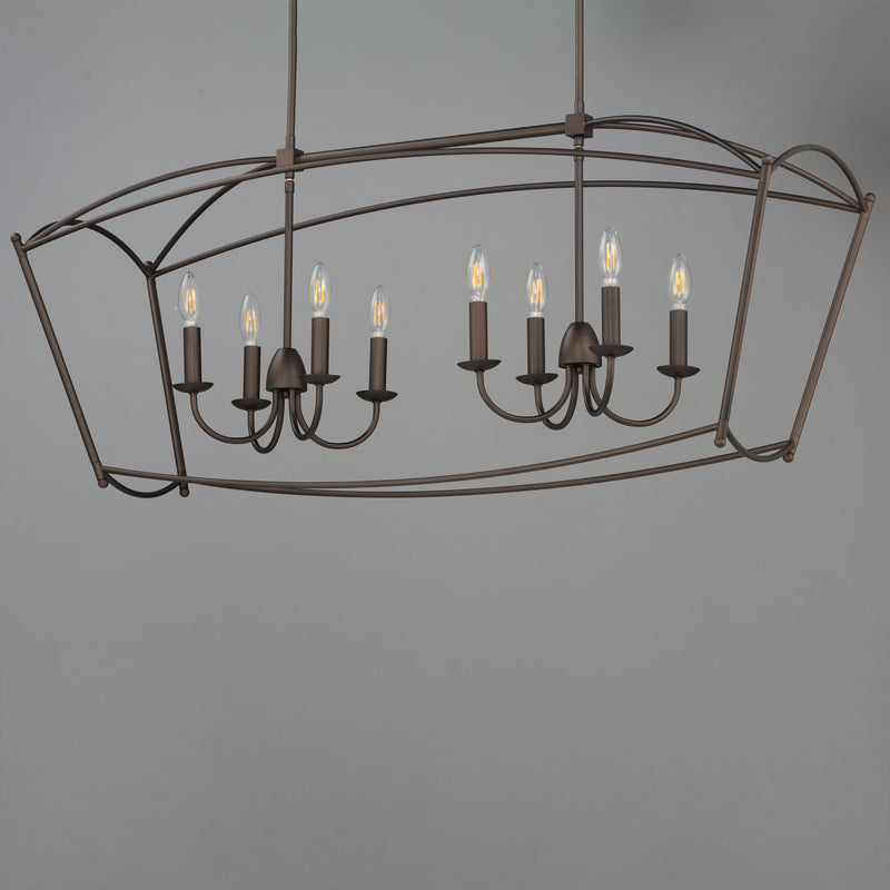 Maxim 12169CHB Plumette 8 Light Linear Pendant | Chestnut Bronze