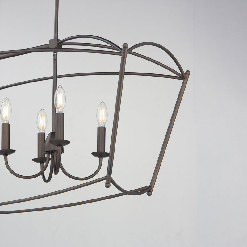 Maxim 12169CHB Plumette 8 Light Linear Pendant | Chestnut Bronze