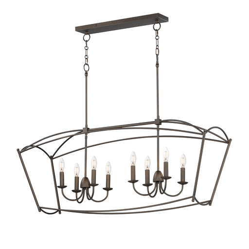 Maxim 12169CHB Plumette 8 Light Linear Pendant | Chestnut Bronze
