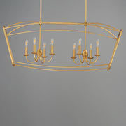 Maxim 12169GL Plumette 8 Light Linear Pendant | Gold Leaf