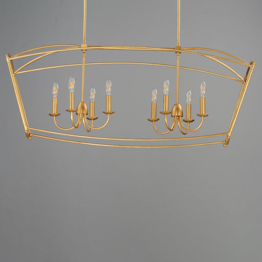 Maxim 12169GL Plumette 8 Light Linear Pendant | Gold Leaf