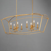 Maxim 12169GL Plumette 8 Light Linear Pendant | Gold Leaf