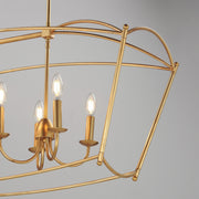 Maxim 12169GL Plumette 8 Light Linear Pendant | Gold Leaf
