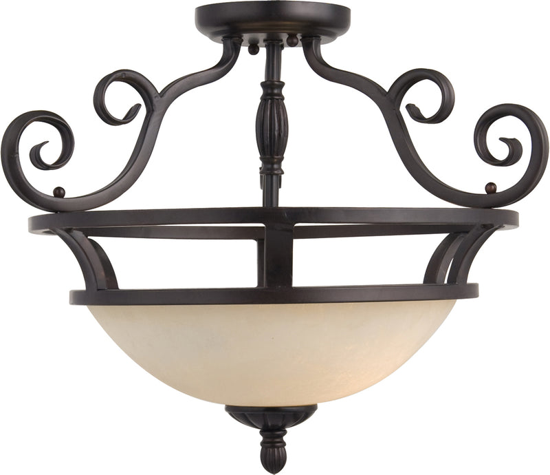 Maxim 12201FIOI Manor 2 Light Semi Flush Mount | Oil Rubbed Bronze