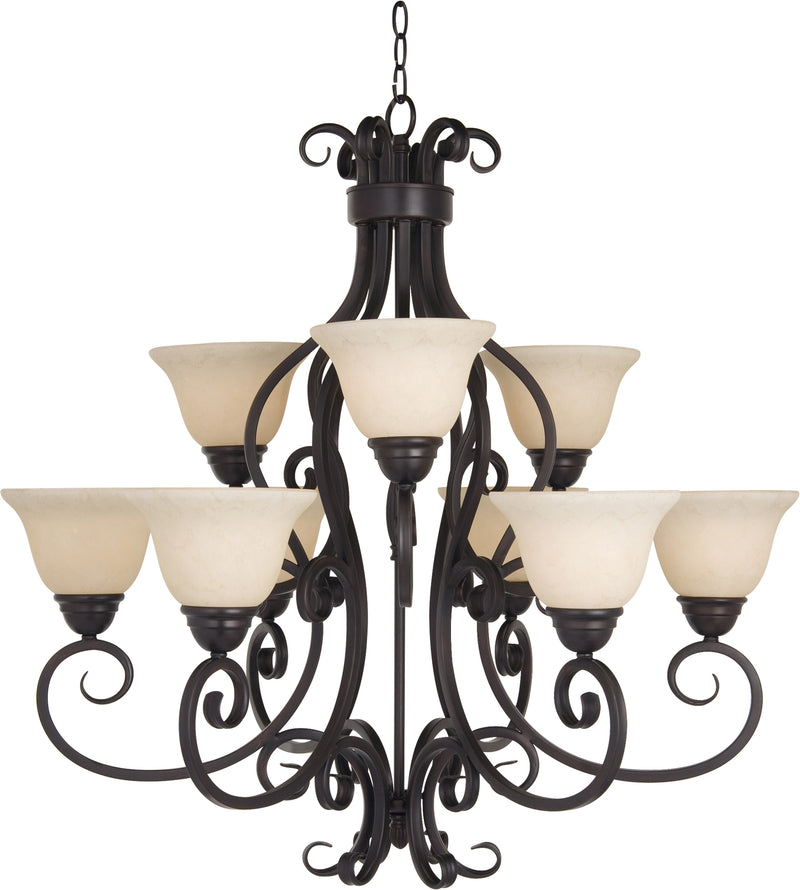 Maxim 12207FIOI Manor 9 Light Chandelier | Oil Rubbed Bronze