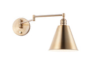 Maxim 12220HR Library 1 Light Wall Sconce Horizontal Swing Arm | Heritage