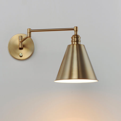 Maxim 12220HR Library 1 Light Wall Sconce Horizontal Swing Arm | Heritage