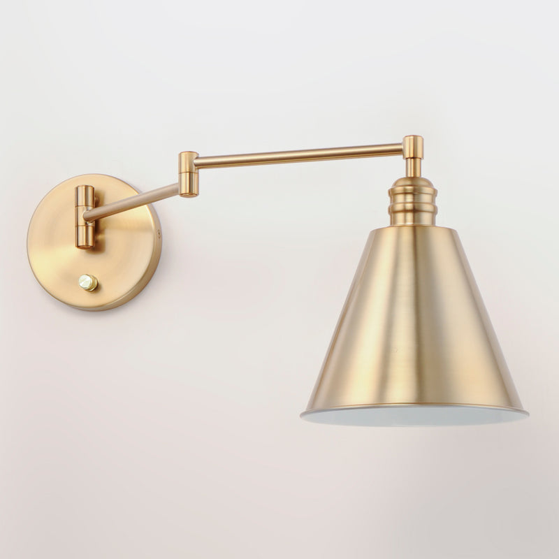 Maxim 12220HR Library 1 Light Wall Sconce Horizontal Swing Arm | Heritage