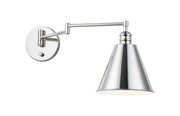 Maxim 12220PN Library 1 Light Wall Sconce Horizontal Swing Arm | Polished Nickel