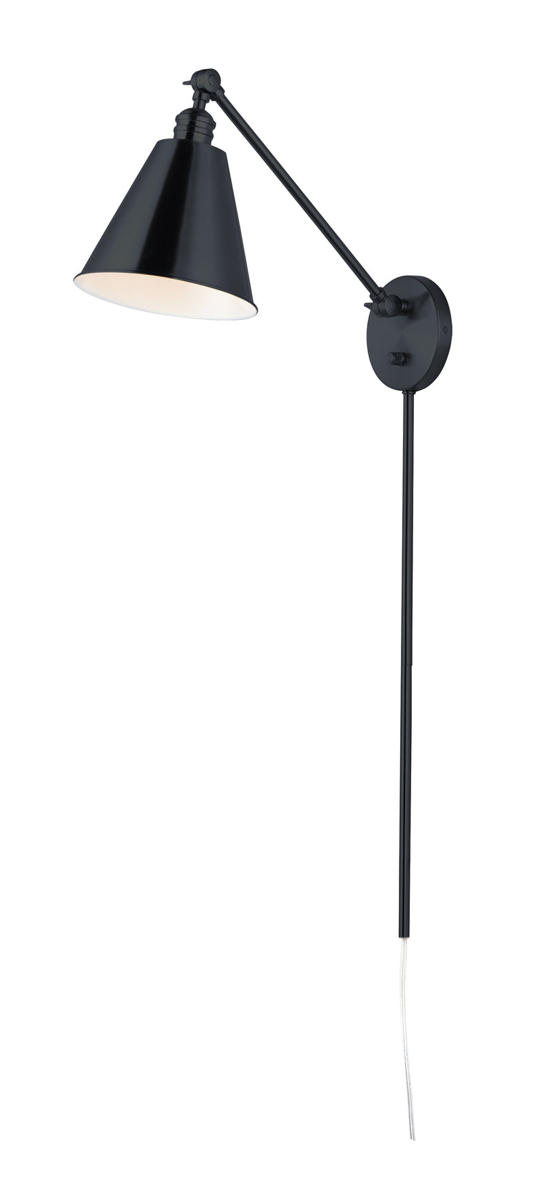 Maxim 12222BK Library 1 Light Wall Sconce | Black