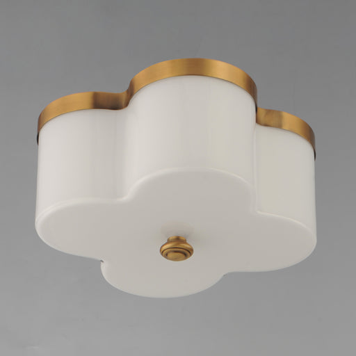 Maxim 12240WTNAB Clover 2 Light Flush Mount | Natural Aged Brass