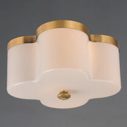 Maxim 12240WTNAB Clover 2 Light Flush Mount | Natural Aged Brass