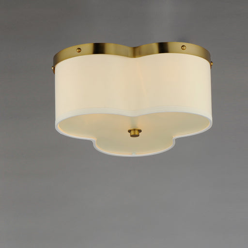 Maxim 12243OFSBR Clover 3 Light Flush Mount | Satin Brass