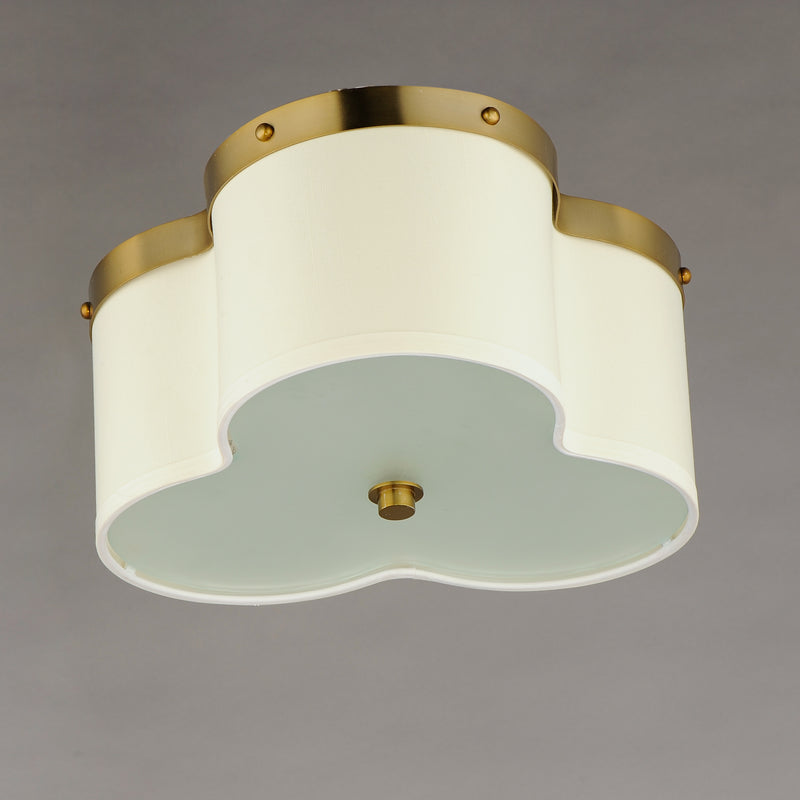 Maxim 12243OFSBR Clover 3 Light Flush Mount | Satin Brass