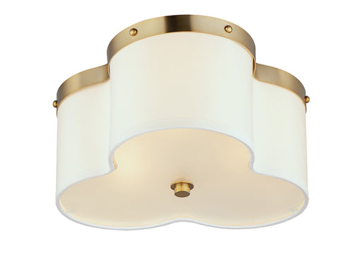 Maxim 12243OFSBR Clover 3 Light Flush Mount | Satin Brass
