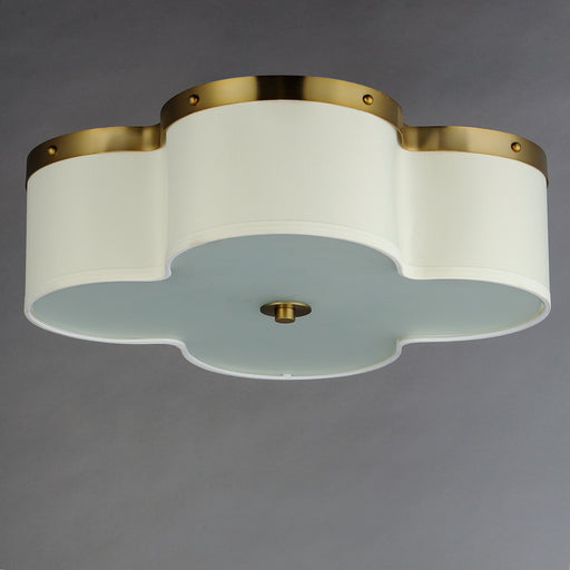 Maxim 12244OFSBR Clover 4 Light Flush Mount | Satin Brass