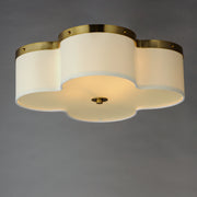 Maxim 12244OFSBR Clover 4 Light Flush Mount | Satin Brass