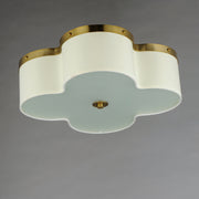 Maxim 12244OFSBR Clover 4 Light Flush Mount | Satin Brass