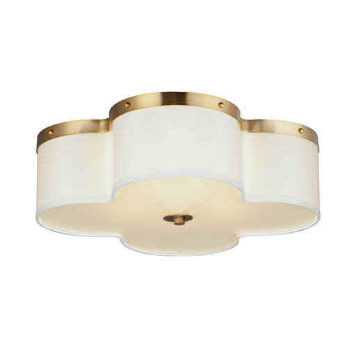 Maxim 12244OFSBR Clover 4 Light Flush Mount | Satin Brass