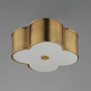 Maxim 12247WTNAB Clover 2 Light Flush Mount | Natural Aged Brass