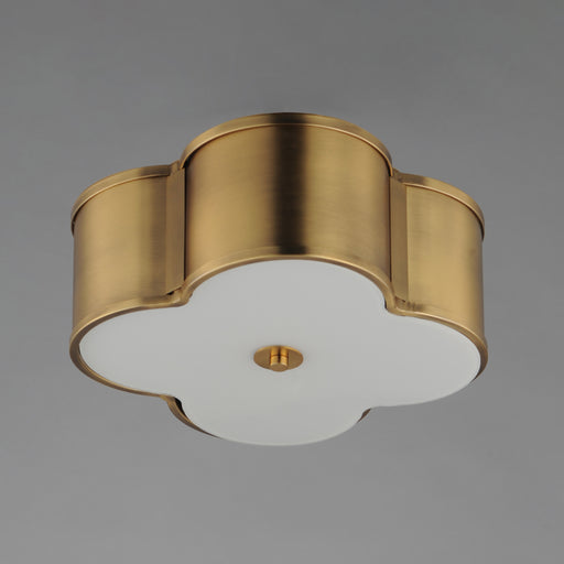 Maxim 12247WTNAB Clover 2 Light Flush Mount | Natural Aged Brass
