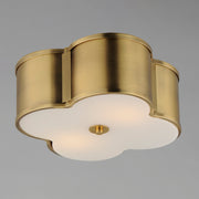 Maxim 12247WTNAB Clover 2 Light Flush Mount | Natural Aged Brass