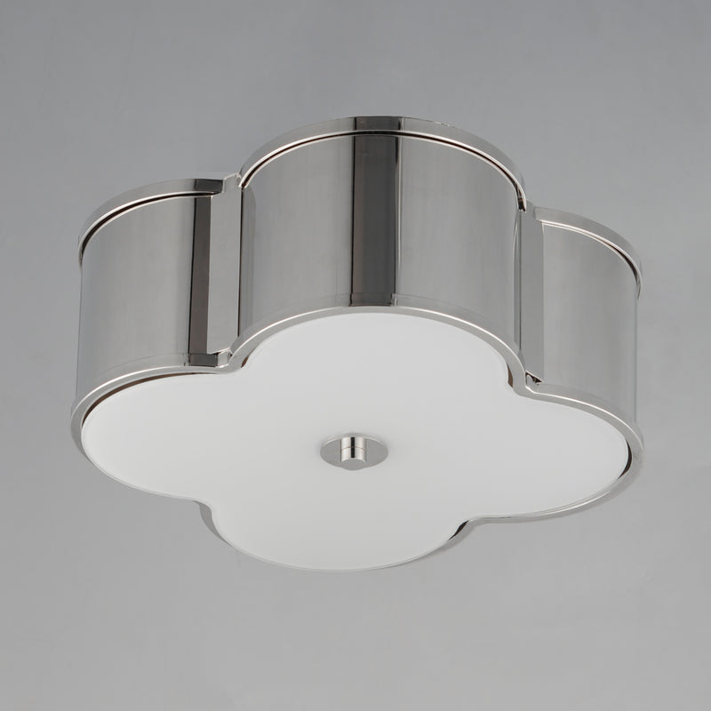 Maxim 12247WTPN Clover 2 Light Flush Mount | Polished Nickel