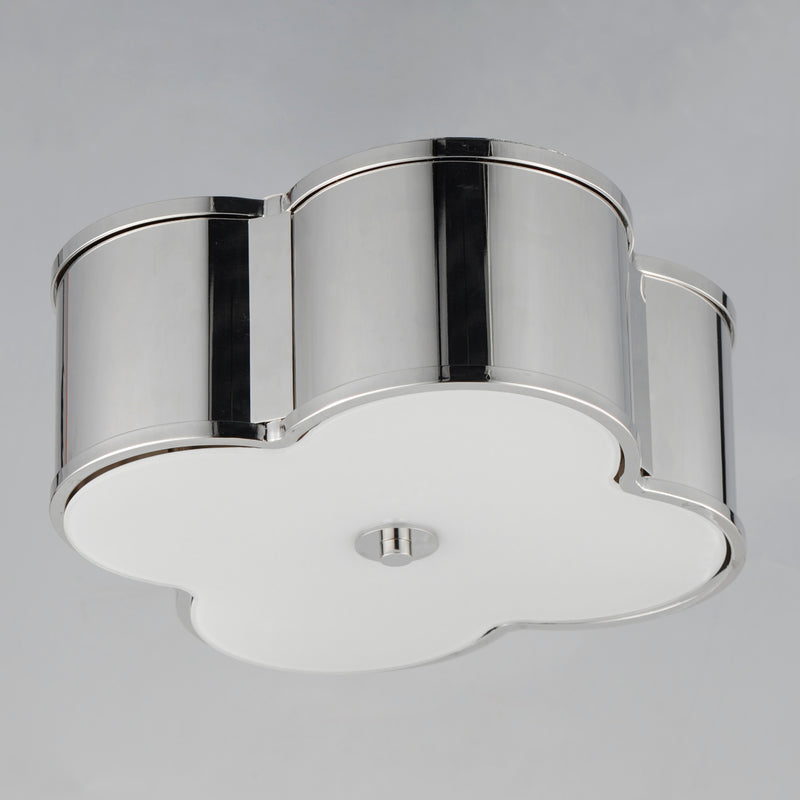 Maxim 12247WTPN Clover 2 Light Flush Mount | Polished Nickel