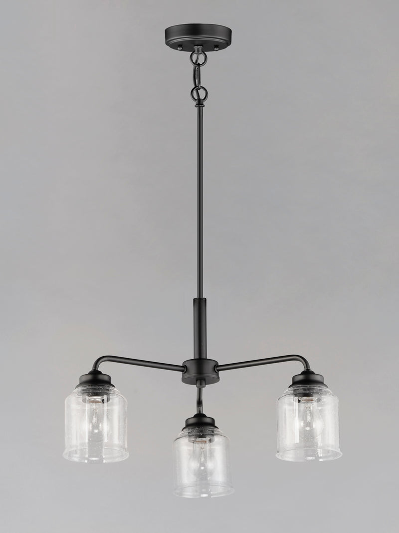 Maxim 12260CDBK Acadia 3 Light Semi Flush Mount/Chandelier | Black