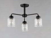 Maxim 12260CDBK Acadia 3 Light Semi Flush Mount/Chandelier | Black