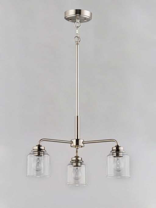 Maxim 12260CDSN Acadia 3 Light Semi Flush Mount/Chandelier | Satin Nickel
