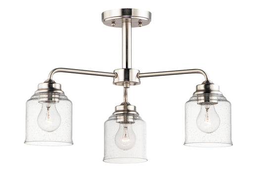Maxim 12260CDSN Acadia 3 Light Semi Flush Mount/Chandelier | Satin Nickel