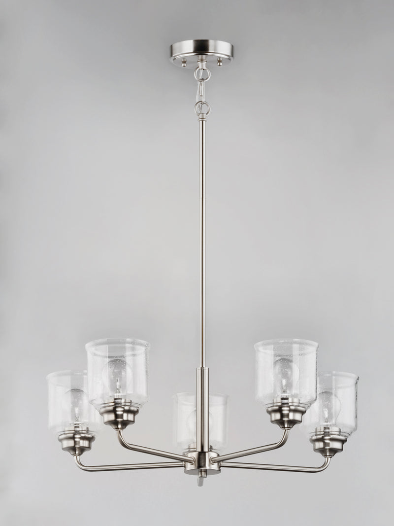 Maxim 12266CDSN Acadia 5 Light Chandelier | Satin Nickel