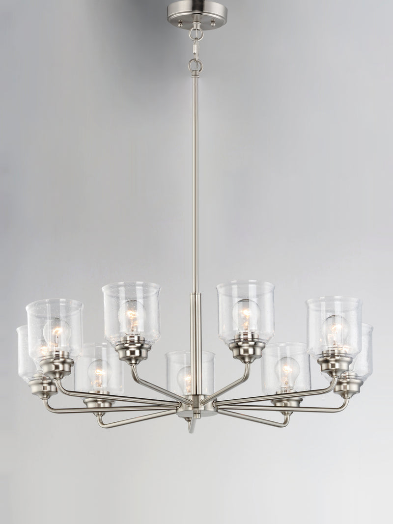 Maxim 12268CDSN Acadia 8 Light Chandelier | Satin Nickel