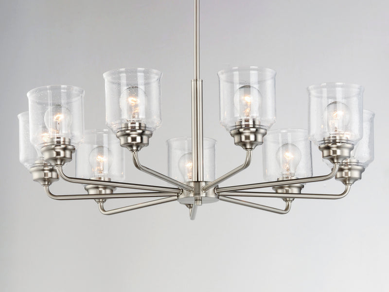 Maxim 12268CDSN Acadia 8 Light Chandelier | Satin Nickel