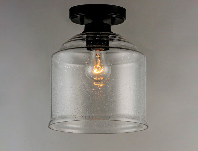 Maxim 12270CDBK Acadia 1 Light Semi Flush Mount | Black