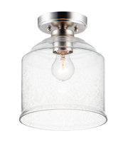 Maxim 12270CDSN Acadia 1 Light Semi Flush Mount | Satin Nickel