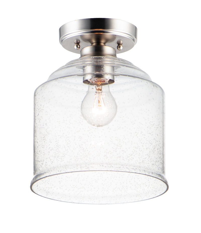 Maxim 12270CDSN Acadia 1 Light Semi Flush Mount | Satin Nickel