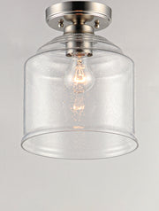 Maxim 12270CDSN Acadia 1 Light Semi Flush Mount | Satin Nickel
