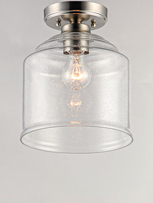 Maxim 12270CDSN Acadia 1 Light Semi Flush Mount | Satin Nickel