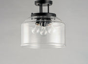 Maxim 12271CDBK Acadia 3 Light Semi Flush Mount | Black