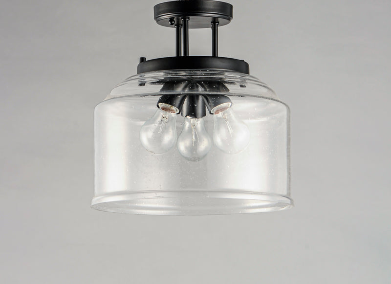 Maxim 12271CDBK Acadia 3 Light Semi Flush Mount | Black