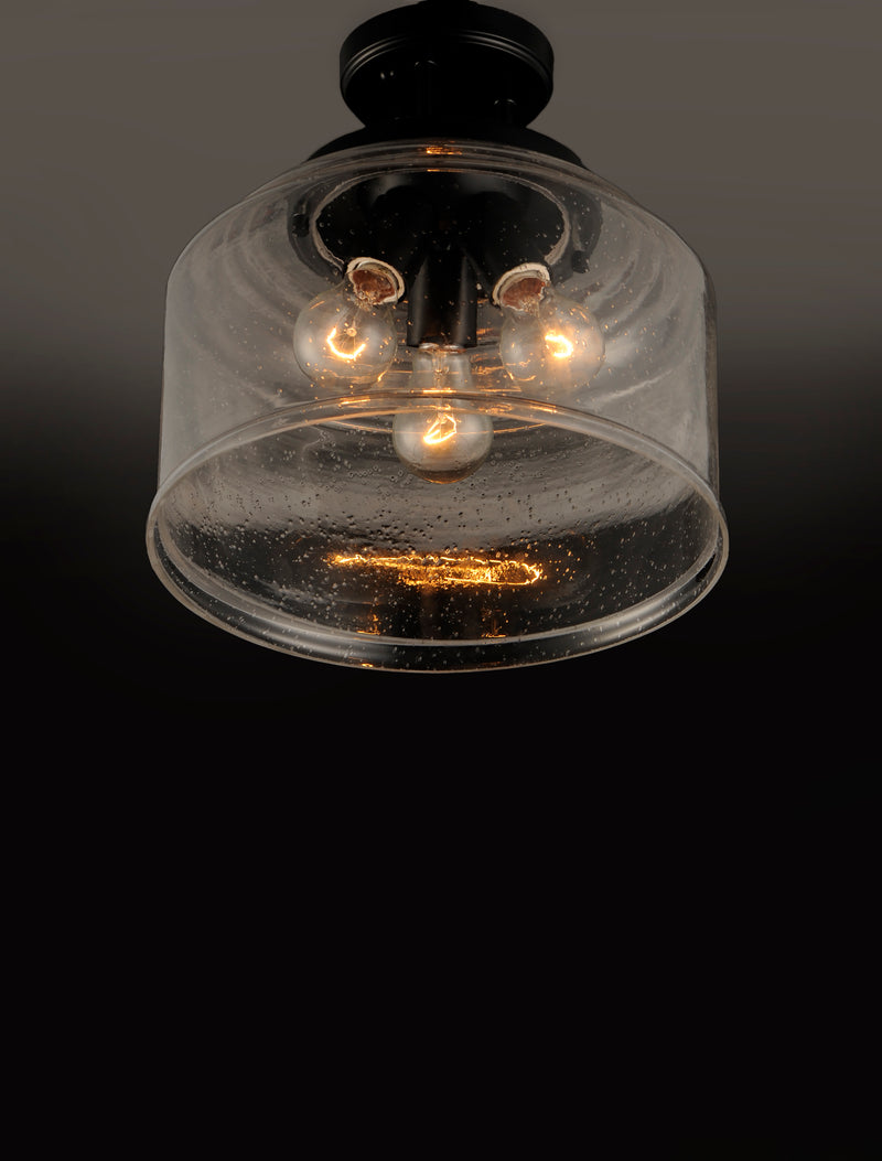Maxim 12271CDBK Acadia 3 Light Semi Flush Mount | Black