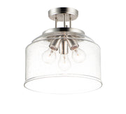 Maxim 12271CDSN Acadia 3 Light Semi Flush Mount | Satin Nickel