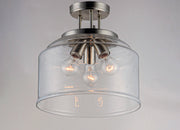 Maxim 12271CDSN Acadia 3 Light Semi Flush Mount | Satin Nickel