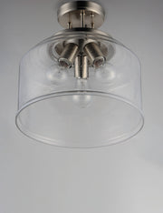 Maxim 12271CDSN Acadia 3 Light Semi Flush Mount | Satin Nickel