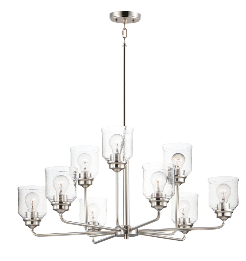 Maxim 12277CDSN Acadia 9 Light Chandelier | Satin Nickel