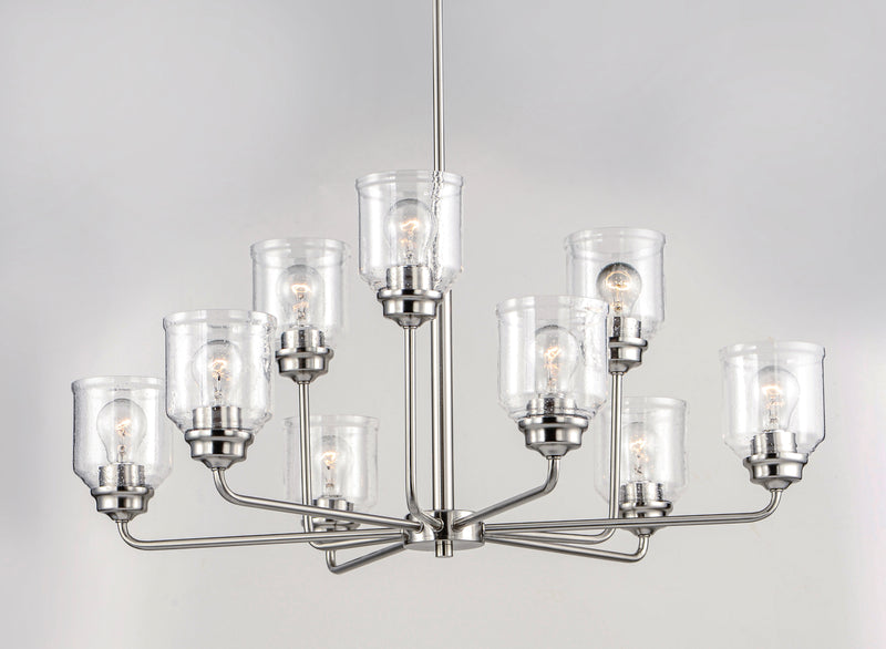 Maxim 12277CDSN Acadia 9 Light Chandelier | Satin Nickel