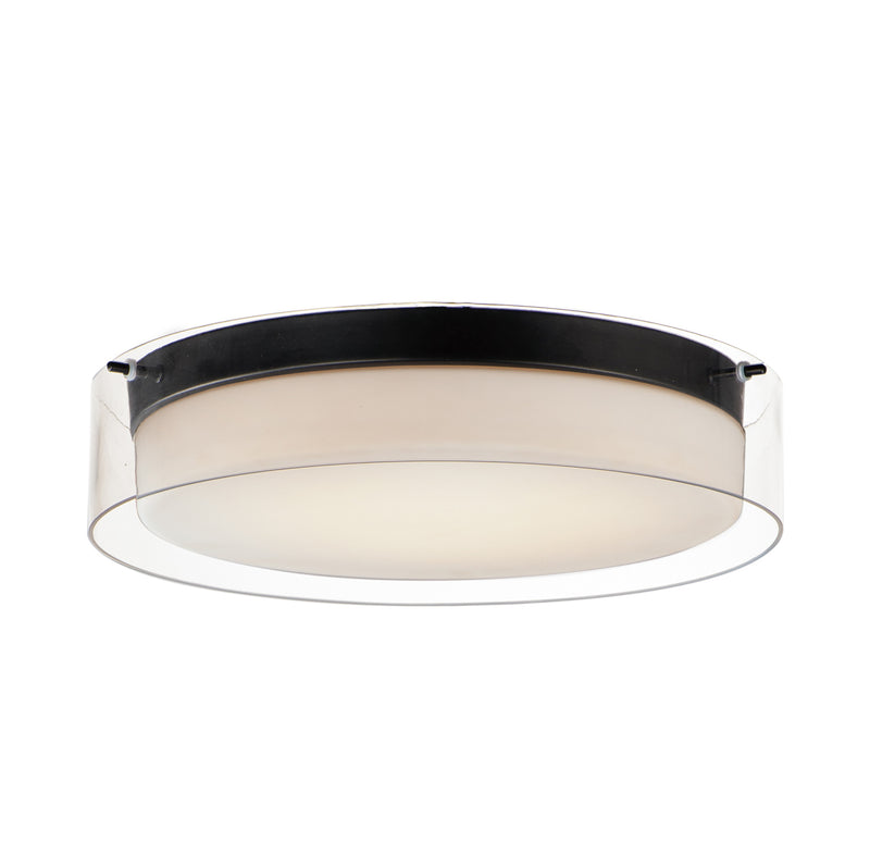 Maxim 12284CLSWBK Duo 16" Round LED Flush Mount | Black