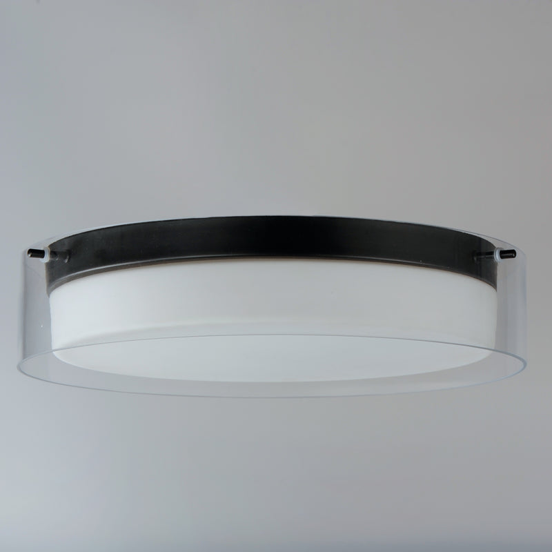 Maxim 12284CLSWBK Duo 16" Round LED Flush Mount | Black